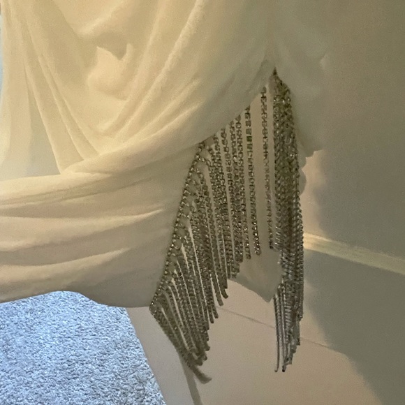 White Diamond mesh dress! Never worn! - Picture 3 of 4